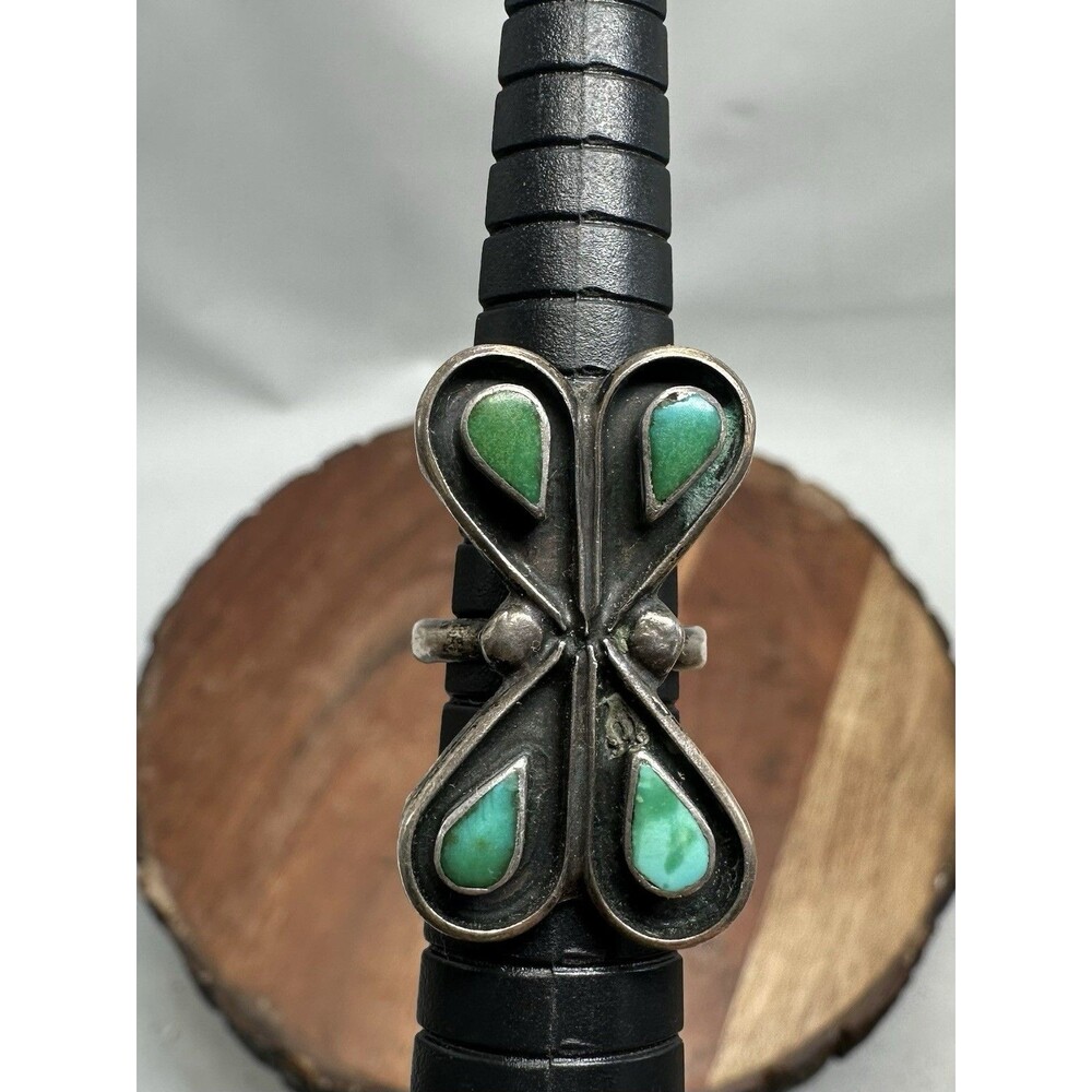 Navajo Sterling Silver Green Turquoise Stone Southwestern Amazing
